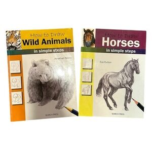 How to Draw Horses and Wild Animals Art Book Set